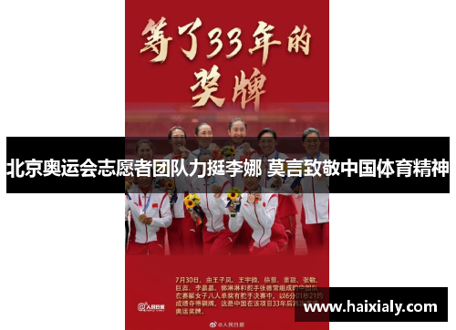 北京奥运会志愿者团队力挺李娜 莫言致敬中国体育精神